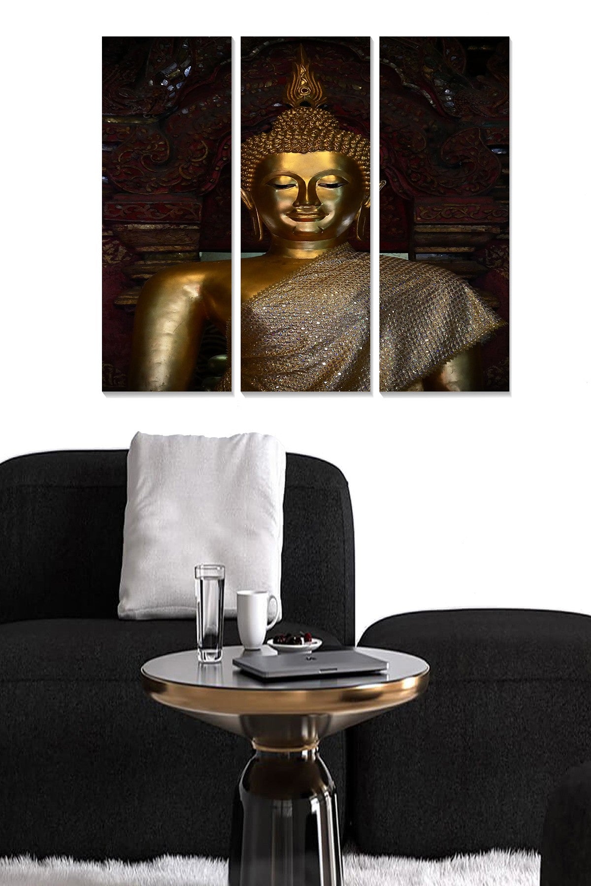 Quadro Decorativo em MDF Multicolor — Conjunto de 3 Peças (20x50 cm cada, total 70x50 cm) | MDF 100% 3 mm