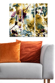 Tríptico Decorativo em MDF Multicolorido – 3 Peças, 20x50 cm cada (70x50 cm total), 3 mm