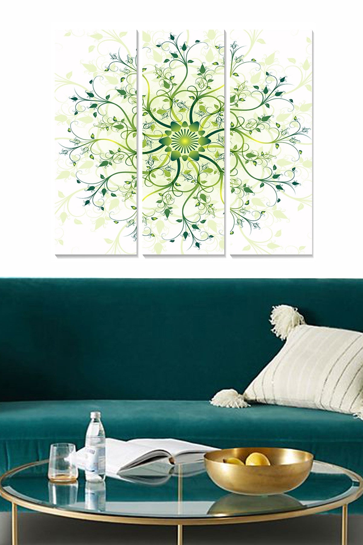 Tríptico Decorativo em MDF Multicolor – 70x50 cm (3×20x50 cm), espessura 3 mm