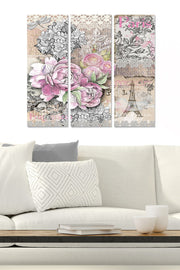 Quadro Decorativo MDF Multicolor – 3 Peças, 70x50 cm (20x50 cm cada), Espessura 3 mm