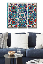 Quadro Decorativo Tríptico em MDF Multicolor — 70x50 cm (3×20x50 cm), Espessura 3 mm