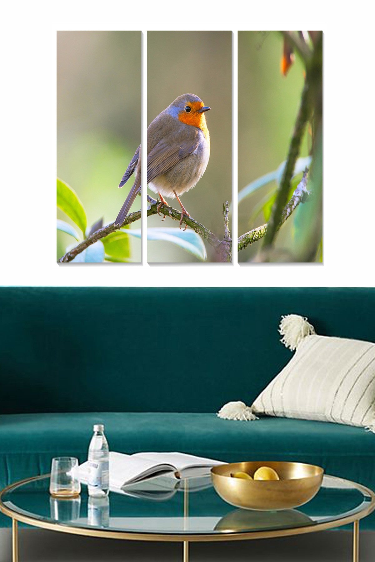 Quadro Decorativo em MDF (3 Peças) Multicolorido — 20 x 50 cm cada (Total 70 x 50 cm), Espessura 3 mm