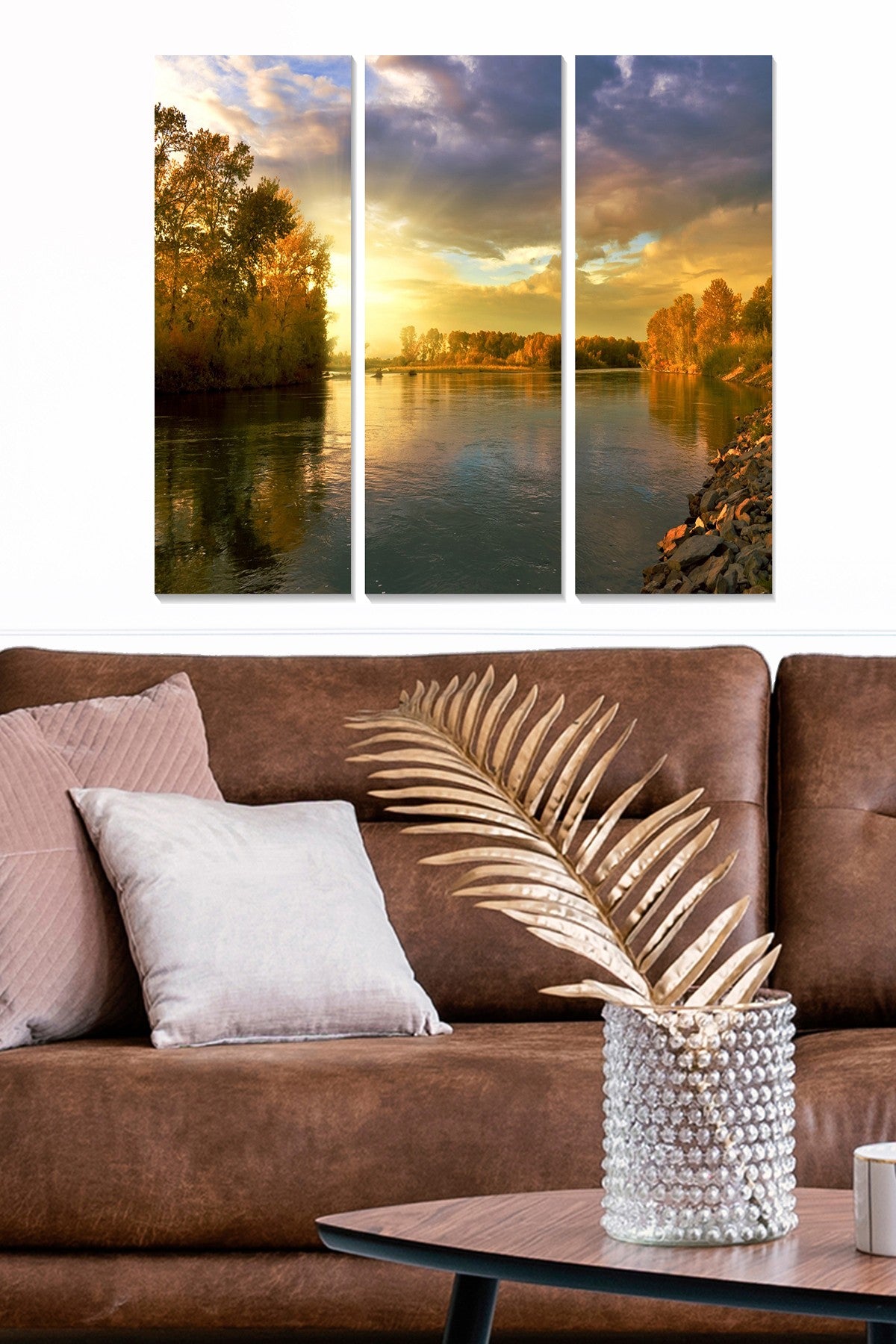 Quadro Decorativo em MDF Multicolor – Tríptico 3 Peças (20x50 cm cada, 70x50 cm total) MDF219972