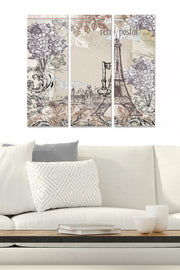 Tríptico Decorativo em MDF, Multicolor, 70 x 50 cm (3 Peças, 3 mm)