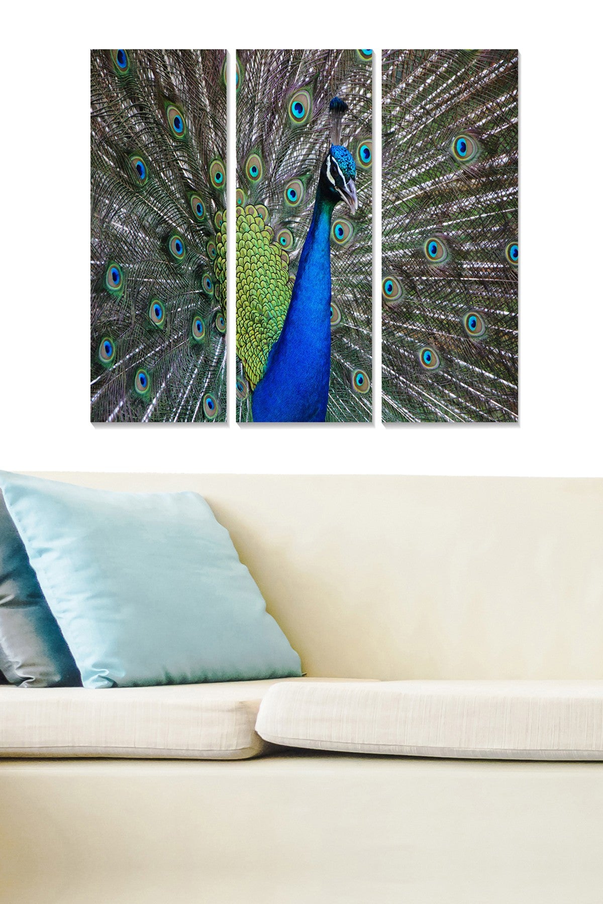 Conjunto de Quadros Decorativos em MDF Multicolor (3 Peças) – 20 x 50 cm cada, Total 70 x 50 cm