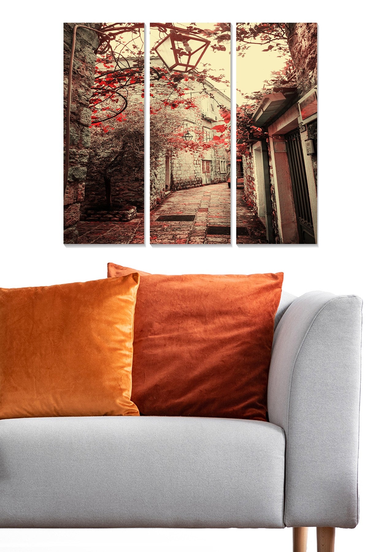 Quadro Decorativo em MDF Multicolorido (3 Peças) — 20x50 cm cada, Total 70x50 cm, Espessura 3 mm