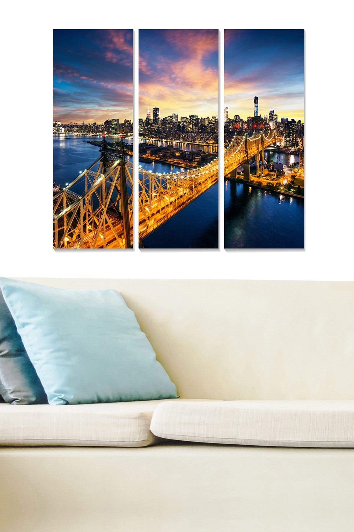 Tríptico Decorativo em MDF (3 Peças) – Multicor, 70x50 cm, 3 mm