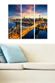 Tríptico Decorativo em MDF (3 Peças) – Multicor, 70x50 cm, 3 mm