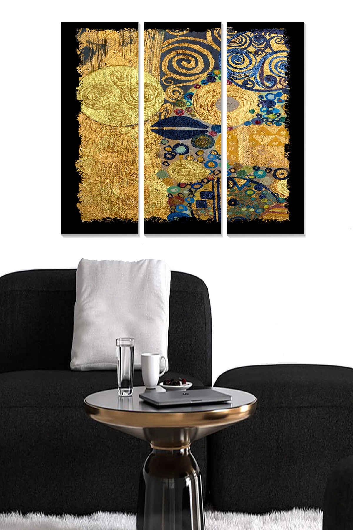 Quadro Decorativo em MDF Multicolor — Conjunto de 3 Peças (3x20x50 cm | Total 70x50 cm | MDF 3 mm)