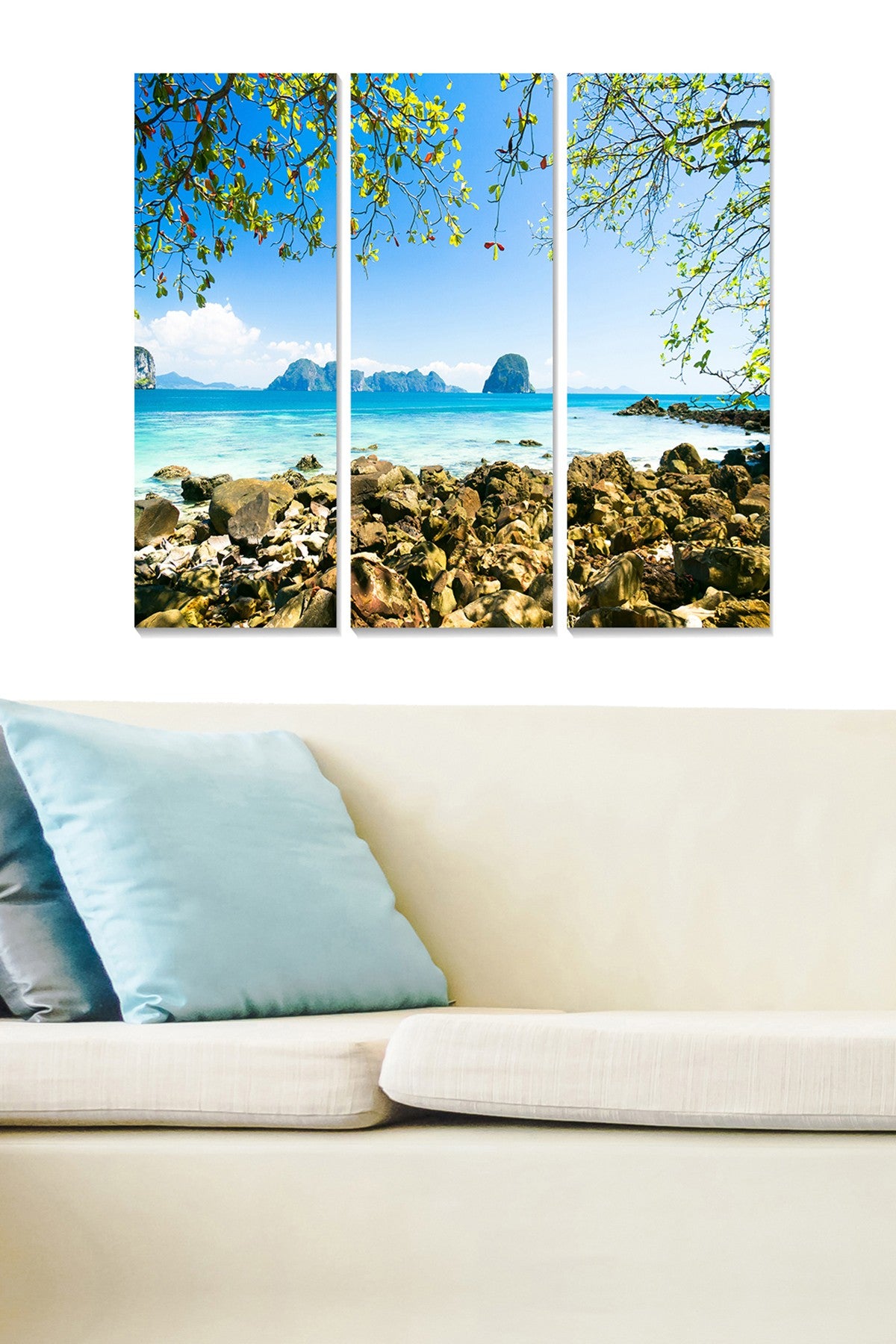 Quadro Decorativo em MDF Multicolor – Conjunto de 3 Peças (20 x 50 cm cada) | Total 70 x 50 cm | Espessura 3 mm