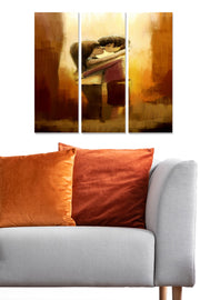 Quadro Decorativo em MDF Multicolor – Conjunto de 3 Peças (70 x 50 cm total; 20 x 50 cm cada)