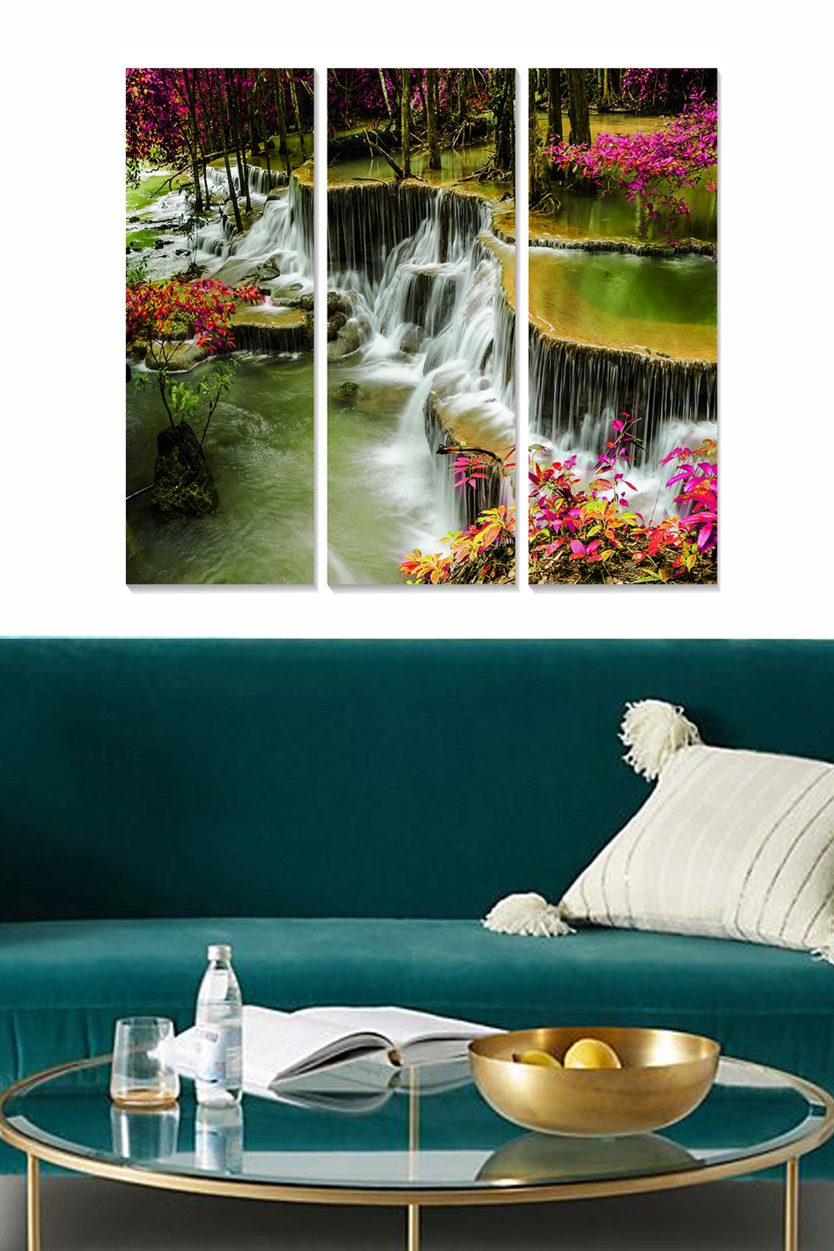 Tríptico Decorativo em MDF Multicolor – 70x50 cm (Total), 3 mm (3 Peças)