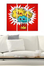 Quadro Decorativo em MDF Multicolor – 3 Peças, 20x50 cm cada (Total 70x50 cm), MDF 100% 3 mm