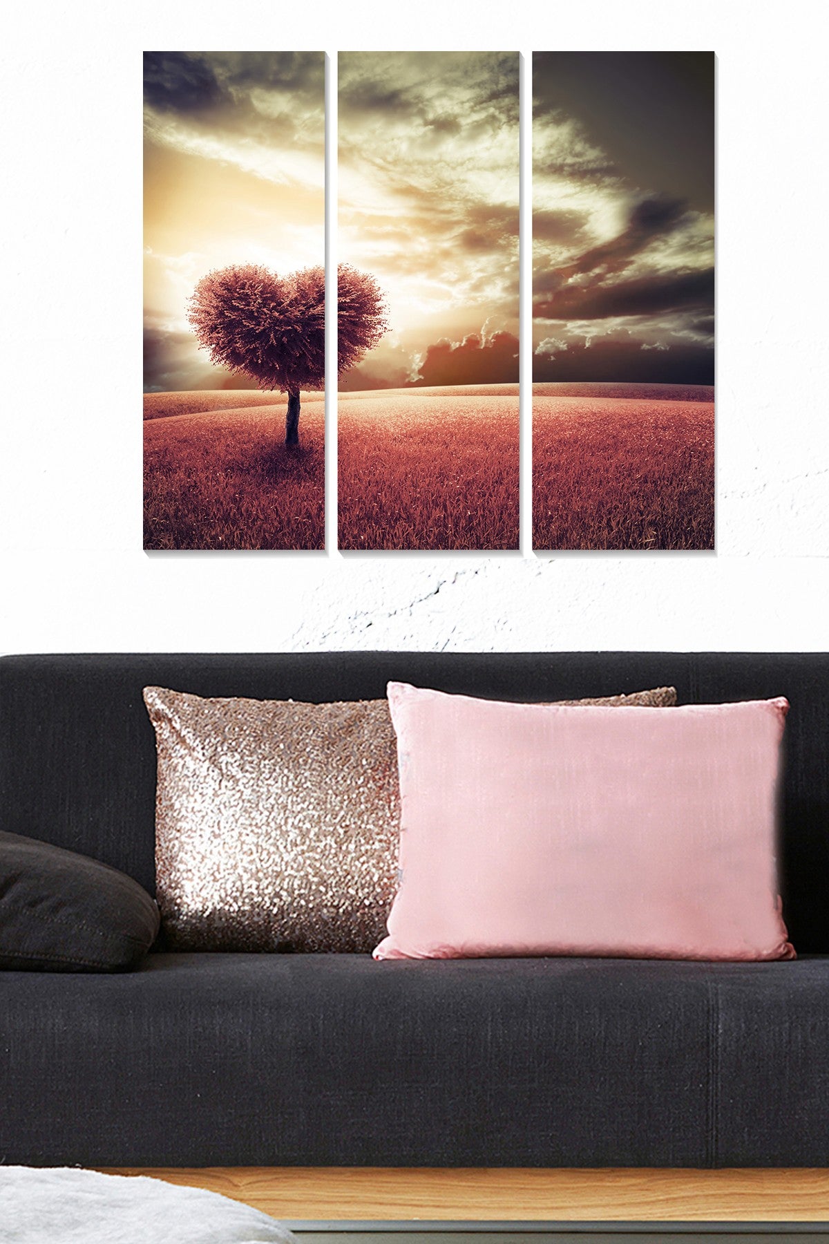 Conjunto de Quadros Decorativos em MDF (3 Peças) – Multicolorido – 70 x 50 cm