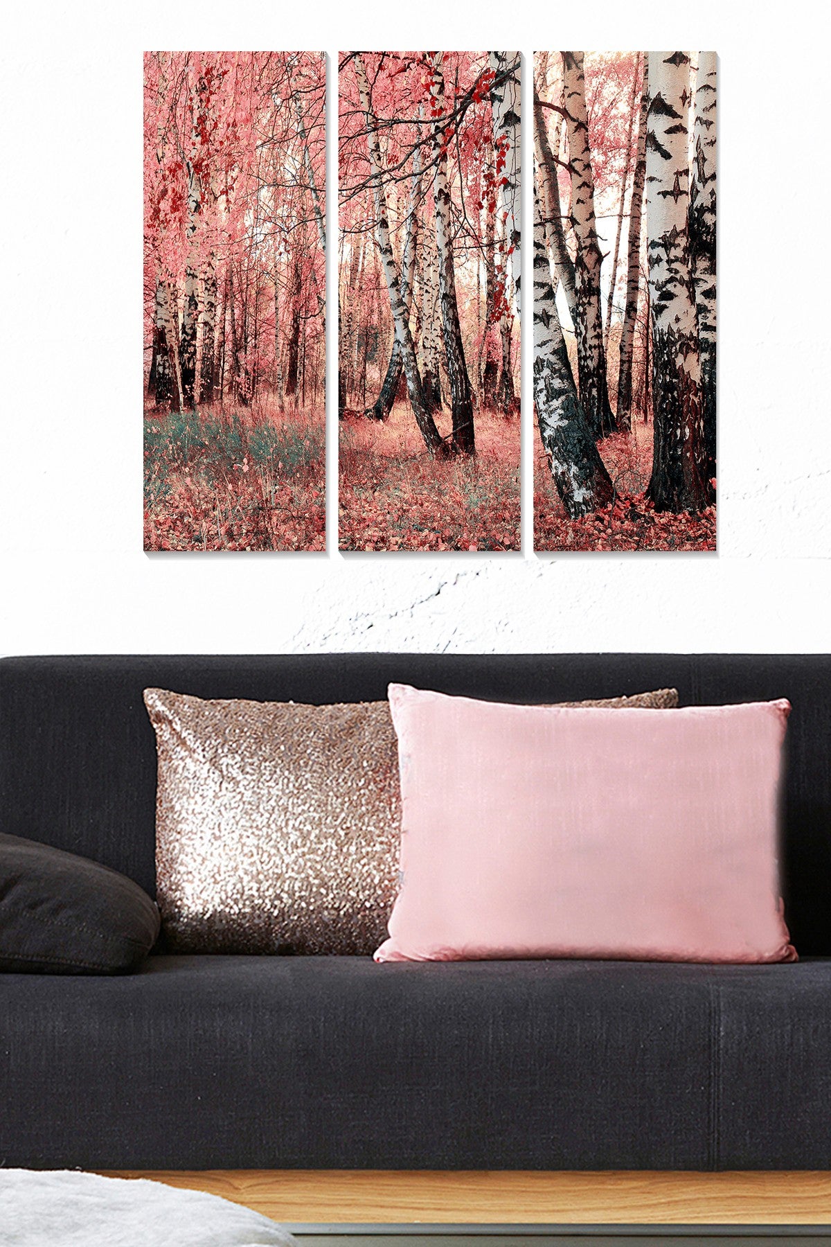 Tríptico Decorativo em MDF Multicolor – 70 x 50 cm (Total), 3 mm de espessura