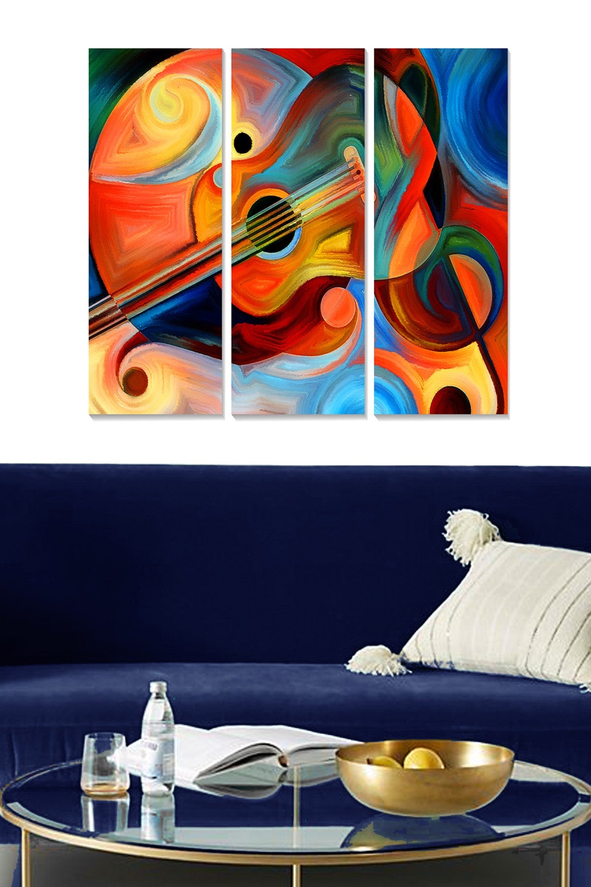 Conjunto de Quadros Decorativos em MDF (3 Peças) Multicolor – Total 70 x 50 cm, Espessura 3 mm