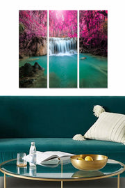 Conjunto de 3 Quadros Decorativos em MDF Multicolorido – Total 70x50 cm (20x50 cm cada), Espessura 3 mm