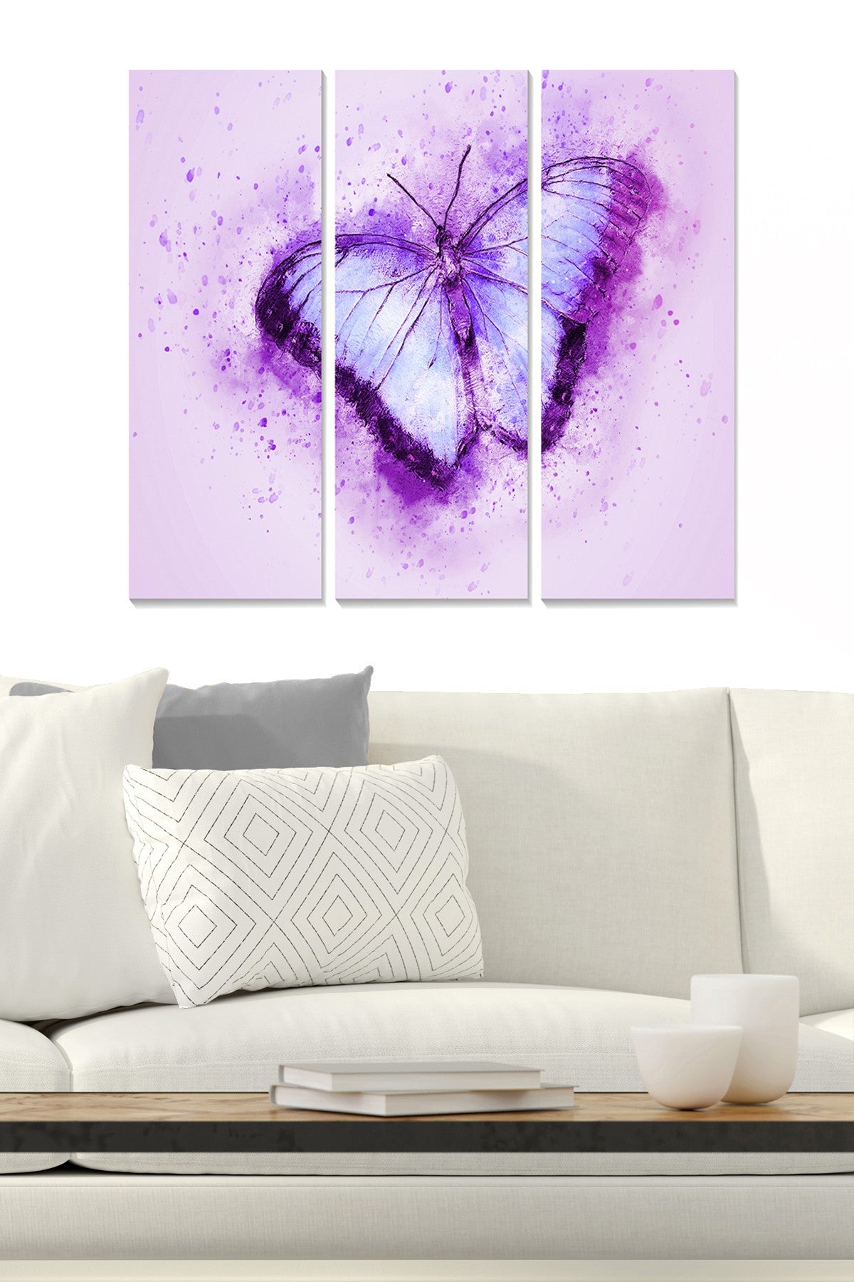 Quadro Decorativo em MDF Multicolor – Conjunto de 3 Peças, 70 x 50 cm (3 x 20 x 50 cm), 3 mm