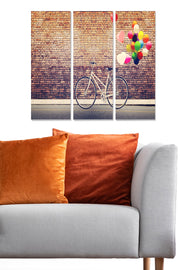 Tríptico Decorativo em MDF, Multicolor, 70x50 cm (3x 20x50 cm), Espessura 3 mm