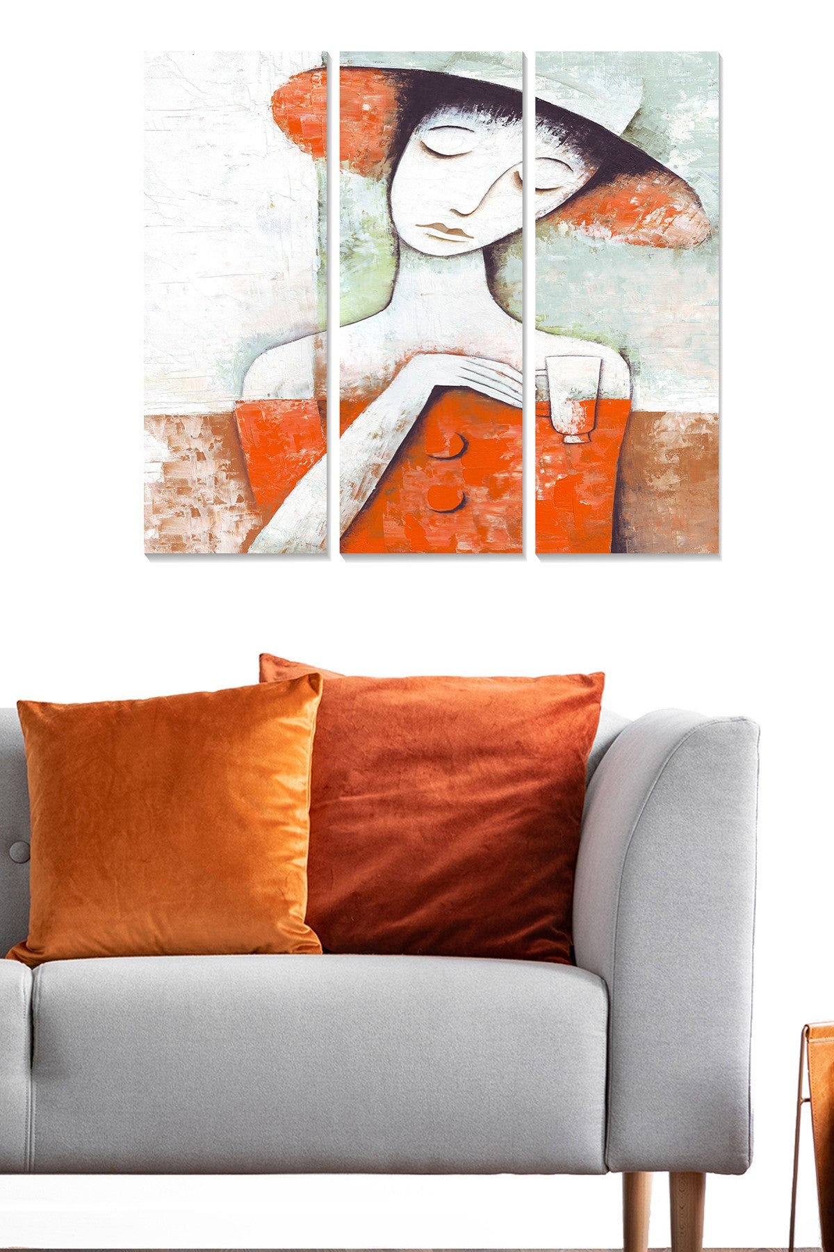 Quadro Decorativo em MDF Multicolor (3 Peças) – 20 x 50 cm cada, Total 70 x 50 cm, MDF 3 mm