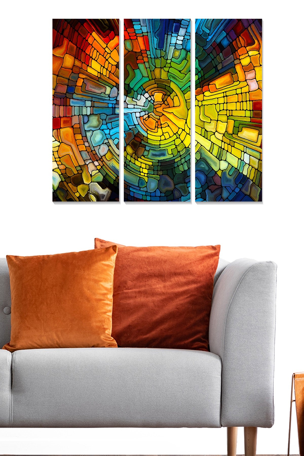 Conjunto de Quadros Decorativos em MDF (3 Peças) Multicolor — 20x50 cm cada, total 70x50 cm, 100% MDF (3 mm) — MDF229038481