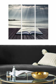 Quadro Decorativo em MDF Multicolor – Conjunto de 3 Peças (20x50 cm cada), Tamanho Total 70x50 cm, Espessura 3 mm