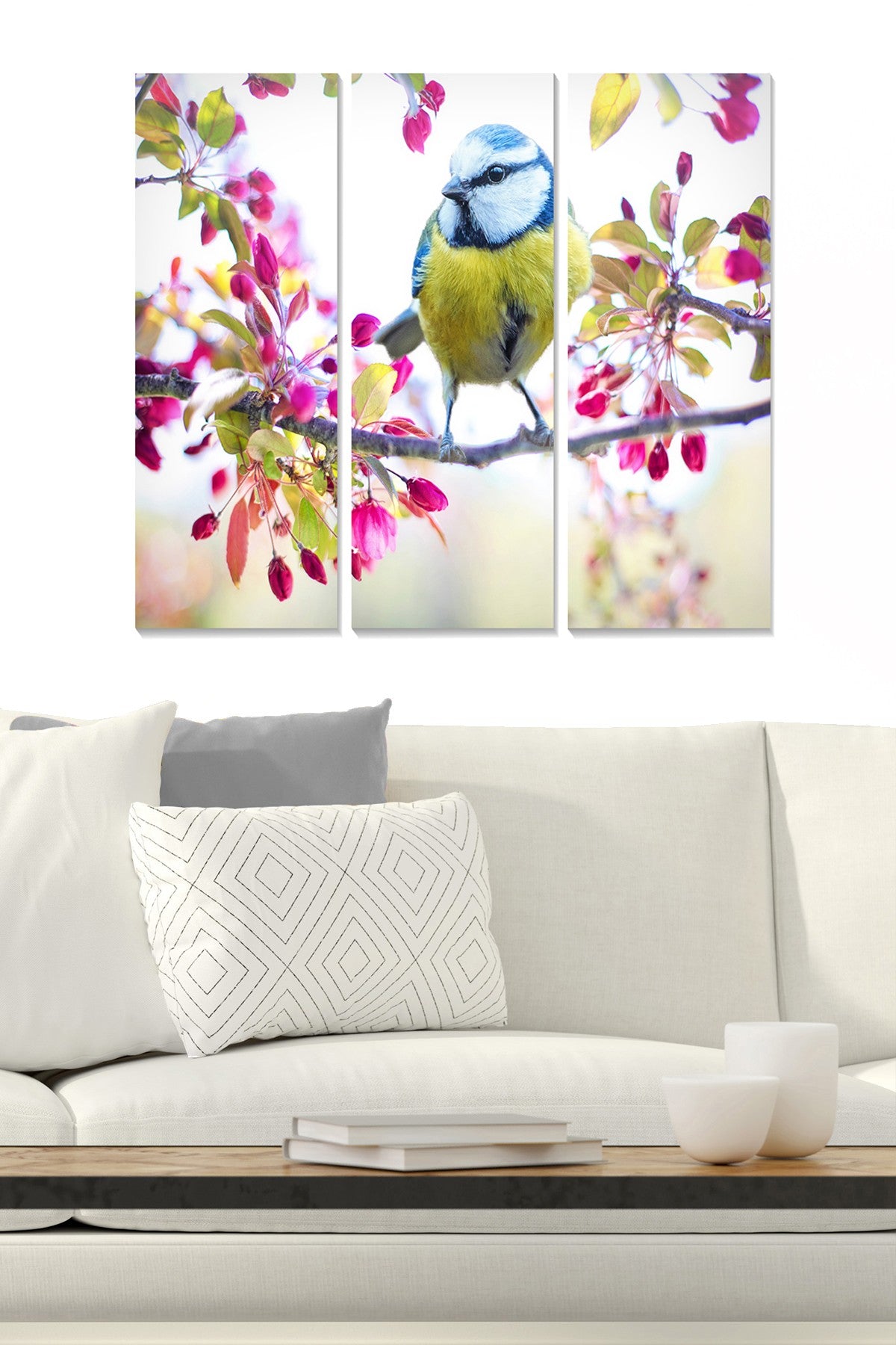 Quadro Decorativo em MDF Multicolorido – Conjunto de 3 Peças (20x50 cm cada, 70x50 cm total, 3 mm) | MDF2295434