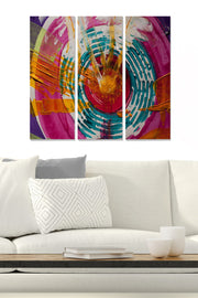 Conjunto de Quadros Decorativos em MDF (3 Peças) Multicor – 70x50 cm Total (3x 20x50) – MDF 3 mm