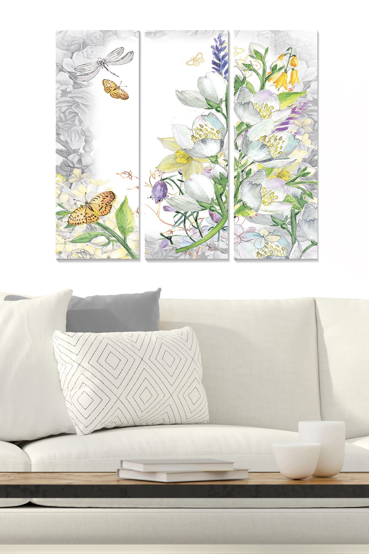 Quadro Decorativo em MDF Multicolor – Conjunto 3 Peças, 70x50 cm (Total), 3 mm