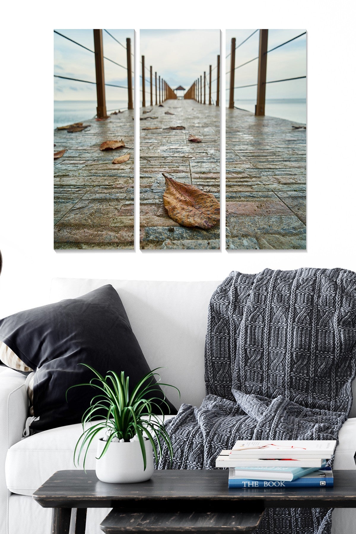 Quadro Decorativo em MDF Multicolorido (3 Peças) — Total 70x50 cm, Espessura 3 mm