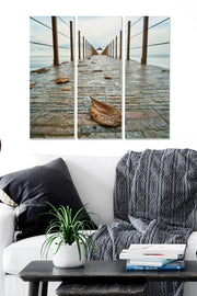 Quadro Decorativo em MDF Multicolorido (3 Peças) — Total 70x50 cm, Espessura 3 mm