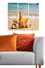 Quadro Decorativo em MDF Multicolor – Conjunto de 3 (20x50 cm cada, total 70x50 cm), espessura 3 mm