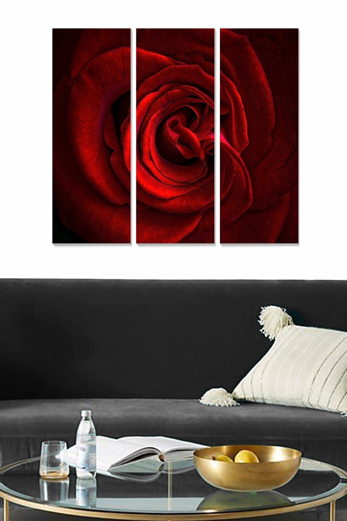 Tríptico Decorativo em MDF Multicor – 3 Peças (20 x 50 cm cada) – Tamanho Total 70 x 50 cm – Espessura 3 mm