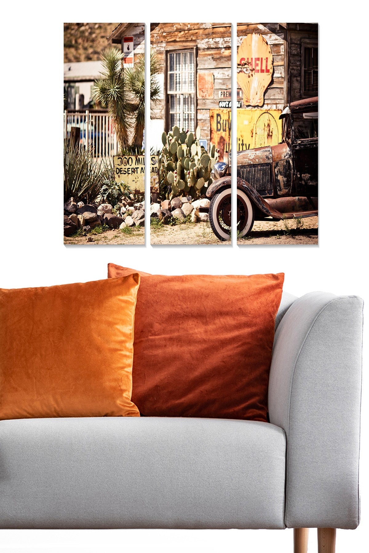 Quadro Decorativo MDF Multicolor (3 Peças) – 100% MDF 3 mm, 20x50 cm cada, Tamanho Total 70x50 cm