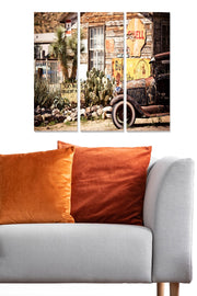 Quadro Decorativo MDF Multicolor (3 Peças) – 100% MDF 3 mm, 20x50 cm cada, Tamanho Total 70x50 cm