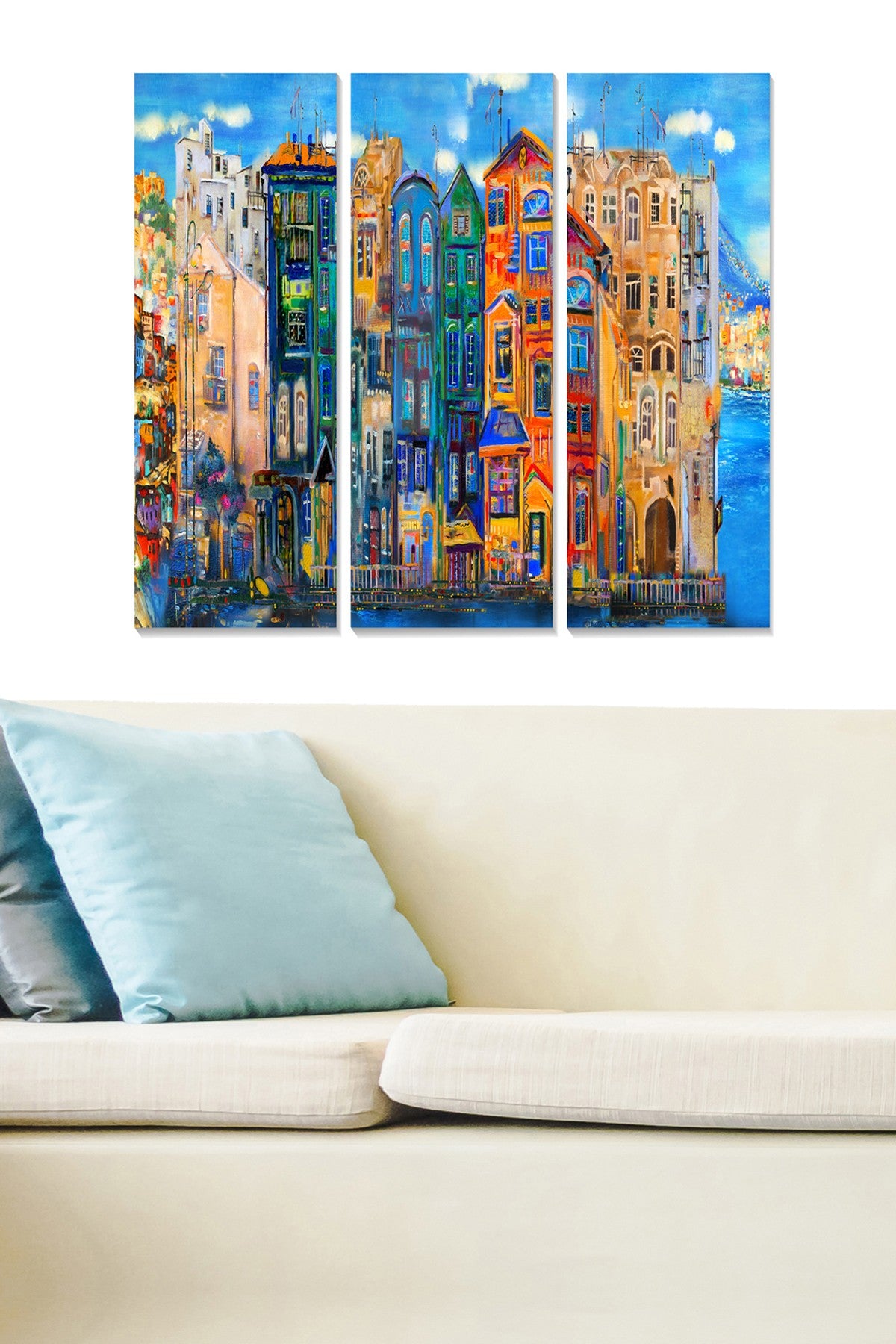 Quadro Decorativo em MDF 3 Peças Multicolor 70x50 cm (MDF233374492)