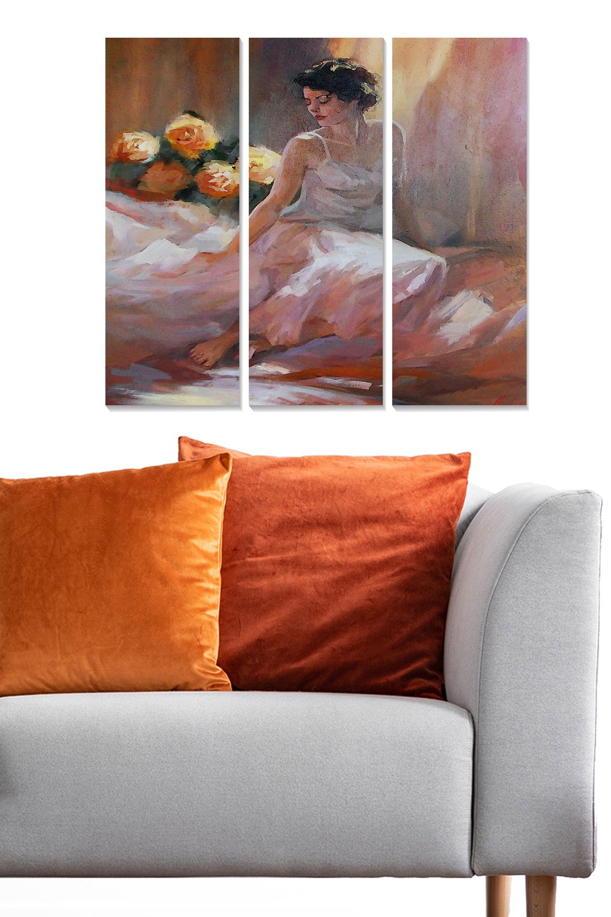 Conjunto de Quadros Decorativos em MDF Multicor – 3 Peças 20x50 cm (cada), Espessura 3 mm – Tamanho Total 70x50 cm