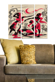 Tríptico Decorativo em MDF Multicolor – 3 Peças (20x50 cm cada), Tamanho Total 70x50 cm, Espessura 3 mm