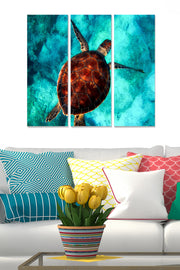 Quadro Decorativo em MDF Multicolor (Conjunto de 3) – 70 x 50 cm, Espessura 3 mm