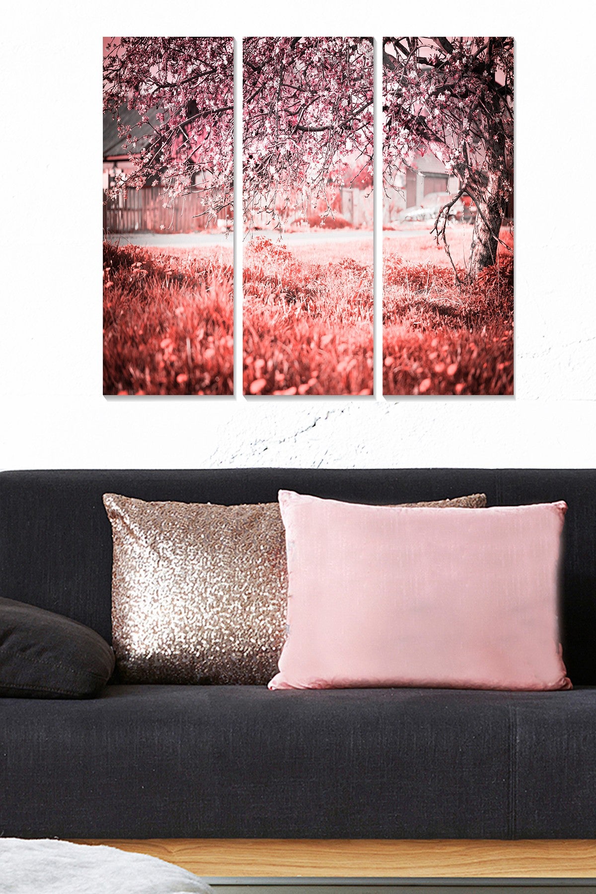 Conjunto de 3 Quadros Decorativos em MDF Multicolor – 20x50 cm cada (total 70x50 cm), espessura 3 mm