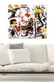 Tríptico Decorativo em MDF Multicolor – 70x50 cm (3x 20x50 cm), Espessura 3 mm