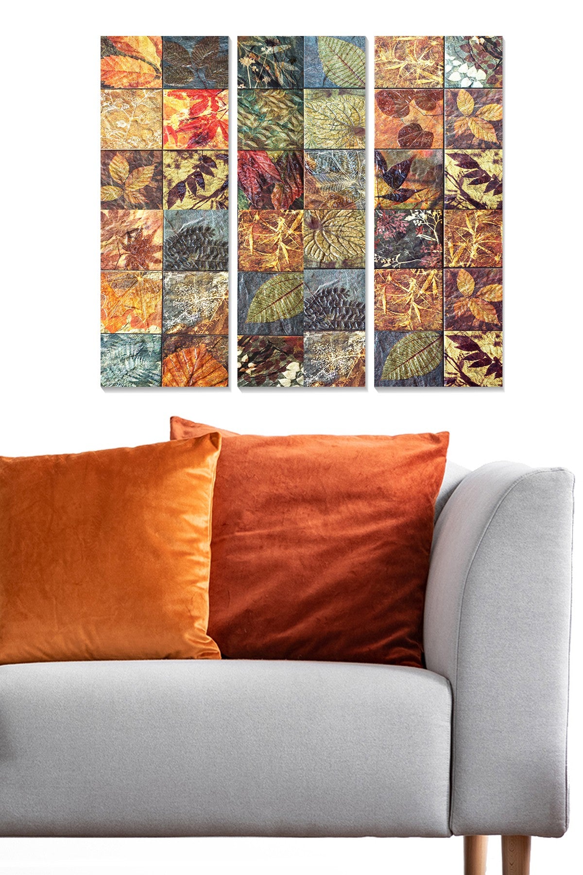 Tríptico Decorativo em MDF Multicolor – 3 Peças 20x50 cm (cada), Total 70x50 cm, Espessura 3 mm