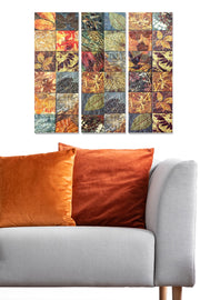 Tríptico Decorativo em MDF Multicolor – 3 Peças 20x50 cm (cada), Total 70x50 cm, Espessura 3 mm