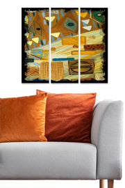 Quadros Decorativos em MDF (3 Peças) Multicolor – 70x50 cm (3x 20x50) | Espessura 3 mm