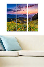 Quadro Decorativo em MDF (3 Peças) Multicolor 20x50 cm cada, Total 70x50 cm – MDF239488993