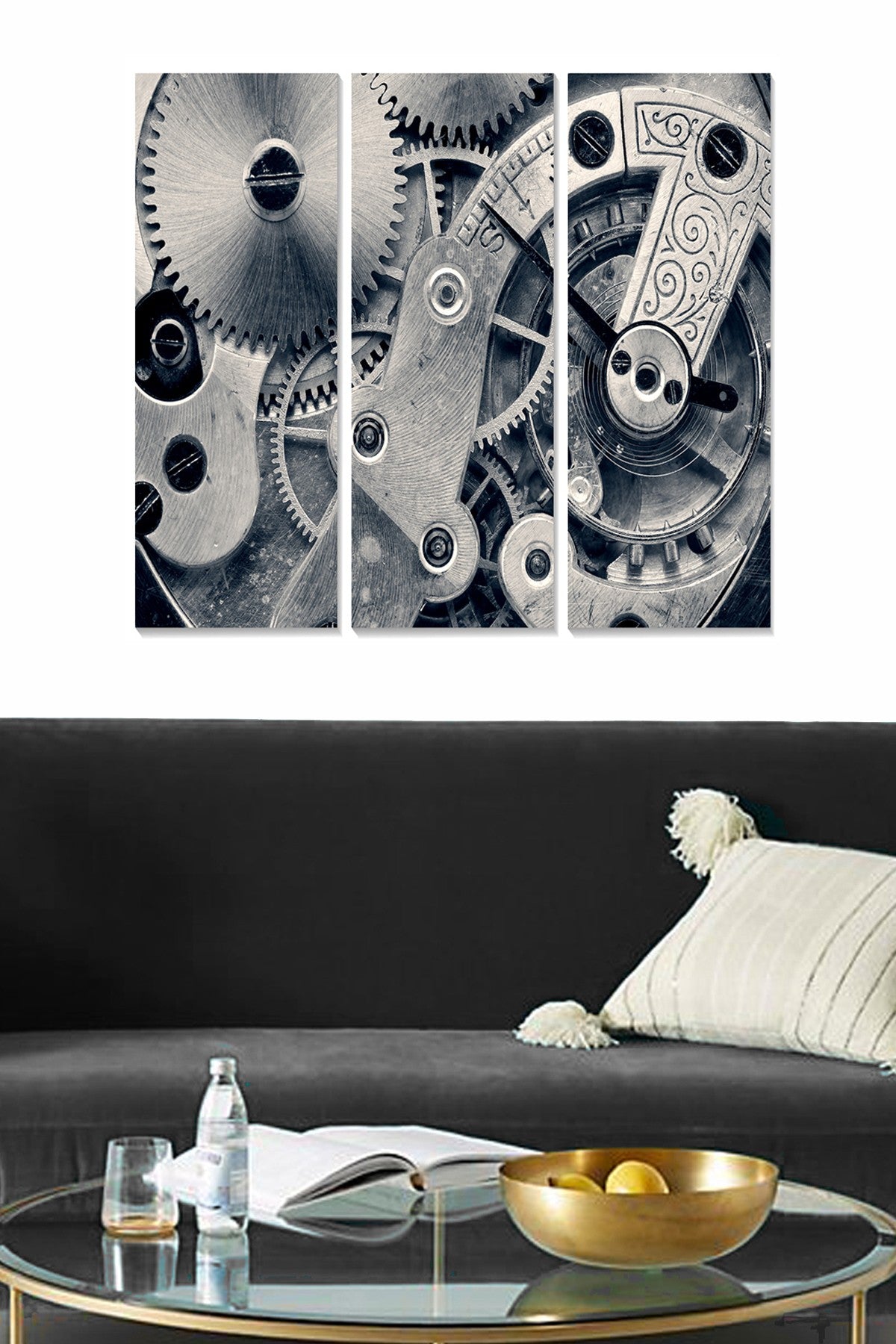 Tríptico Decorativo em MDF Multicolorido — 70x50 cm (3 Peças, 3 mm)