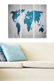 Quadro Decorativo em MDF (3 Peças) Multicolor – 70 x 50 cm (Total), 3 mm de espessura