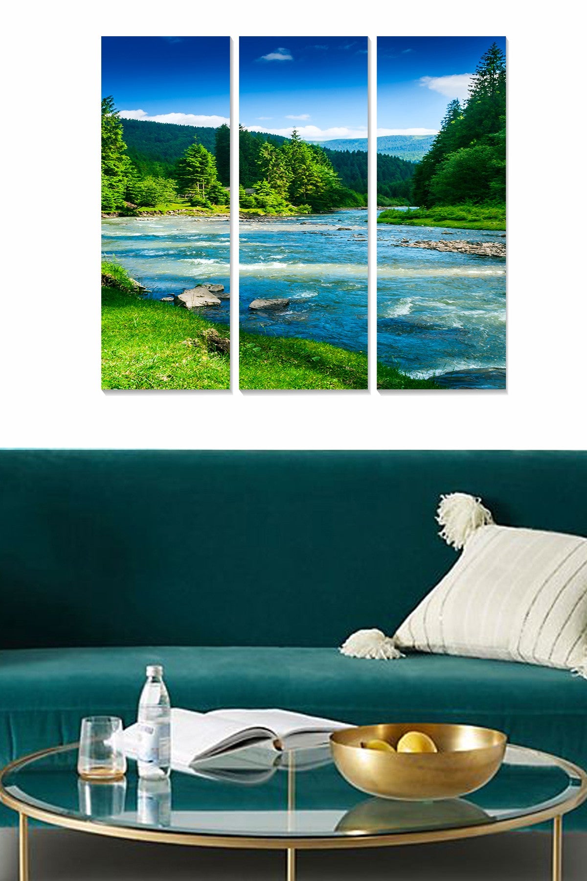 Quadro Decorativo Tripíptico em MDF 100% Multicolor (3 Peças) 70x50 cm | 3x 20x50 cm | Espessura 3 mm