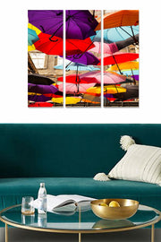 Quadro Decorativo em MDF Multicolorido – Conjunto 3 Peças (20 x 50 cm cada, total 70 x 50 cm), Espessura 3 mm