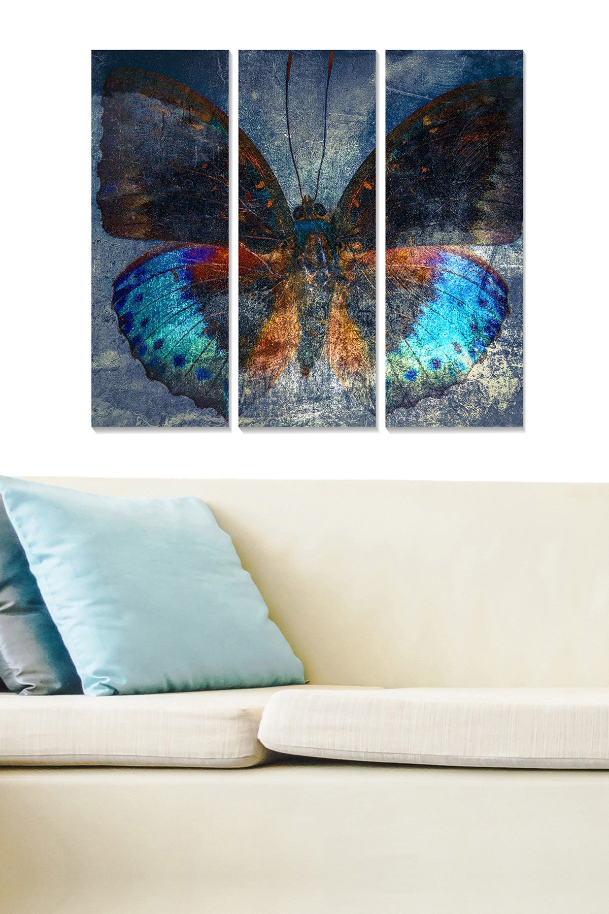 Conjunto de Quadros Decorativos em MDF (3 Peças) Multicolor – 20x50 cm cada, Total 70x50 cm, Espessura 3 mm